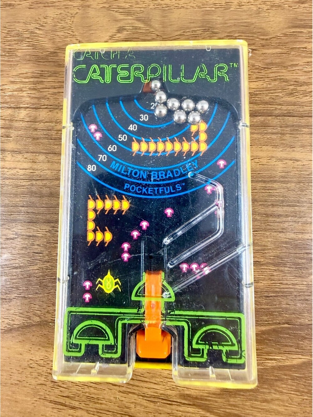 Vintage 1987 Milton Bradley Pocketfuls Catch A Caterpillar Handheld Game Works